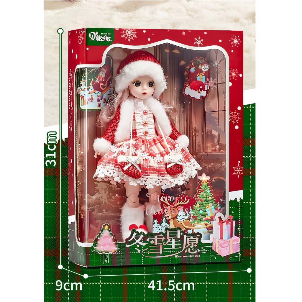 Đồ Chơi Búp Bê Noel Giáng Sinh Lễ Hội Merry Christmas Dễ Thương Đồ Chơi Bé Gái Quà Tặng Mùa Đông-Đồ Chơi Cho Bé PUKAPI