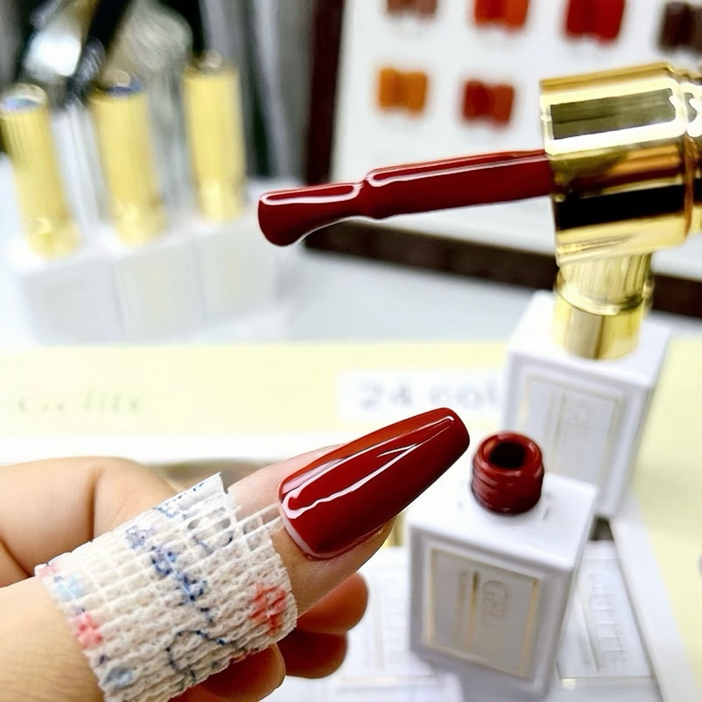 [GIÁ TỐT] Set Sơn Gel + Sơn Thạch Hổ Phách GETILE 24 màu  kèm bảng màu