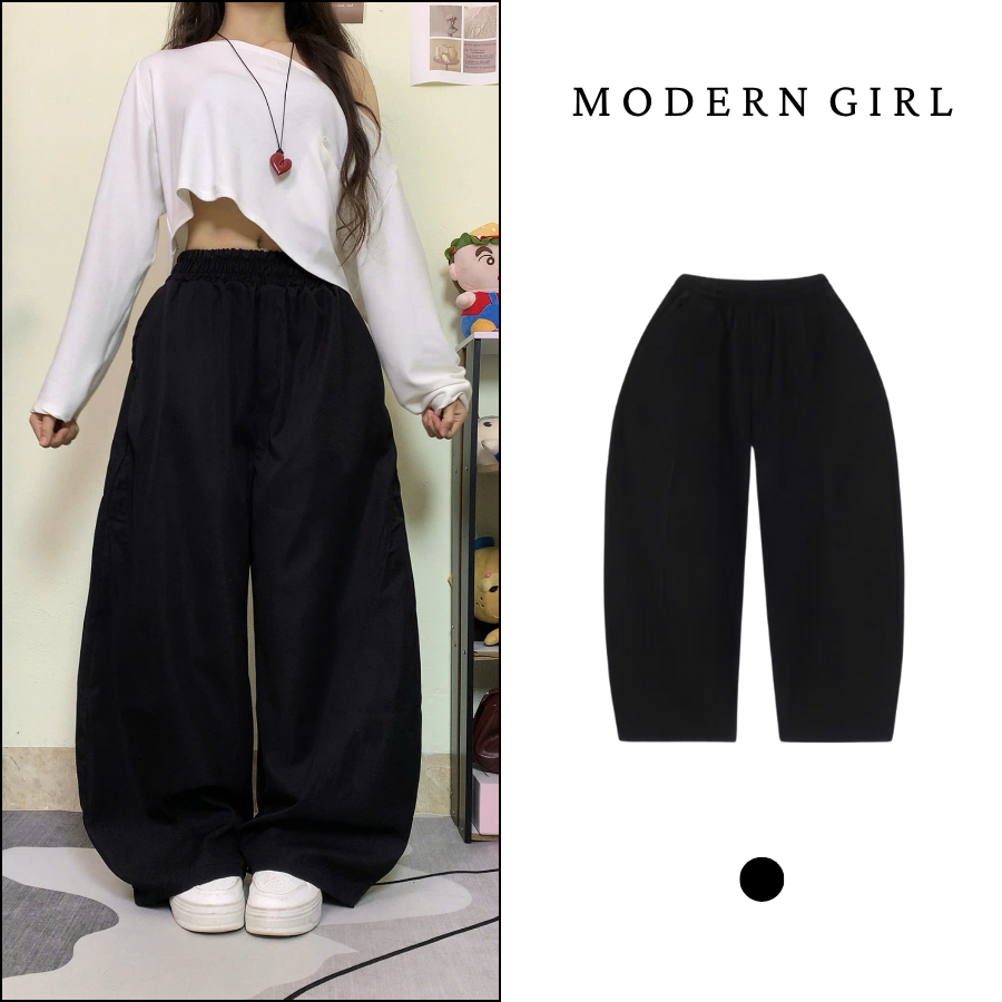 Quần Kaki Suông Dáng Cong, Quần Kaki Dáng Suông Lưng Chun Modern Girls 2025 | BigBuy360 - bigbuy360.vn