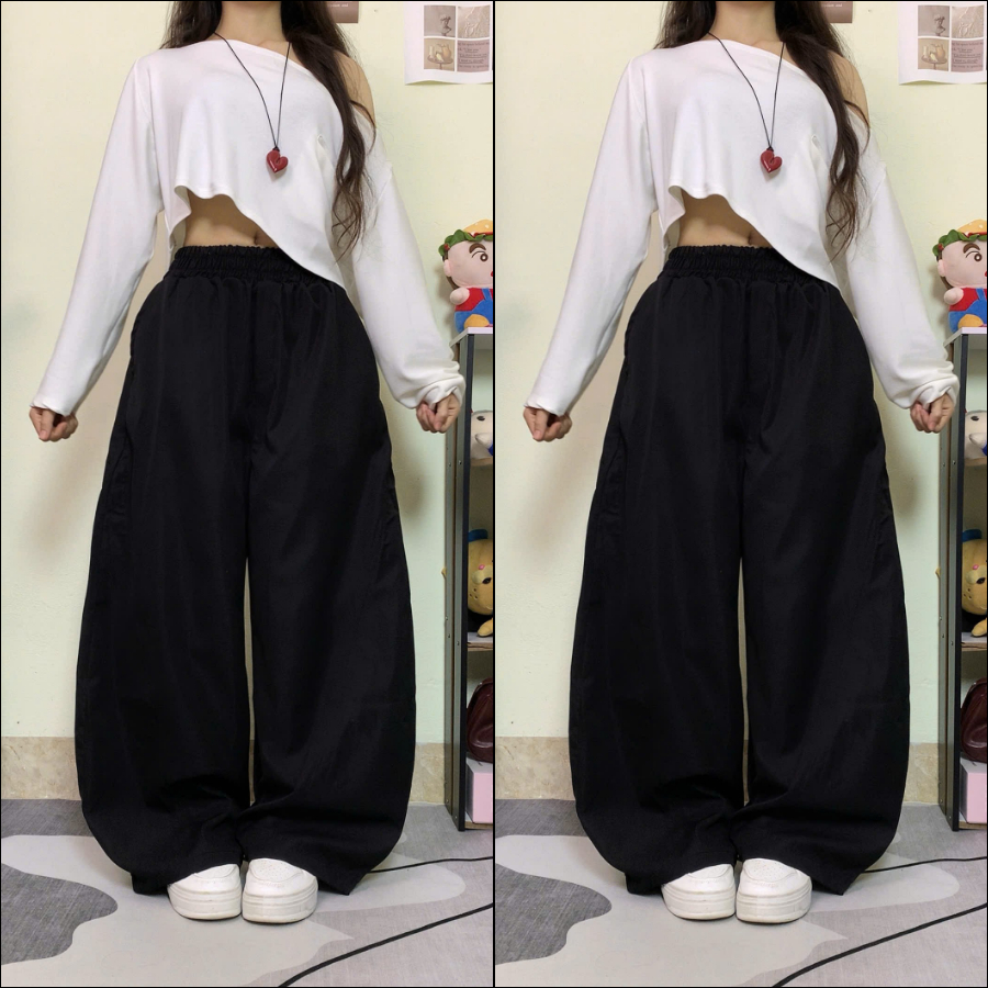 Quần Kaki Suông Dáng Cong, Quần Kaki Dáng Suông Lưng Chun Modern Girls 2025 | BigBuy360 - bigbuy360.vn