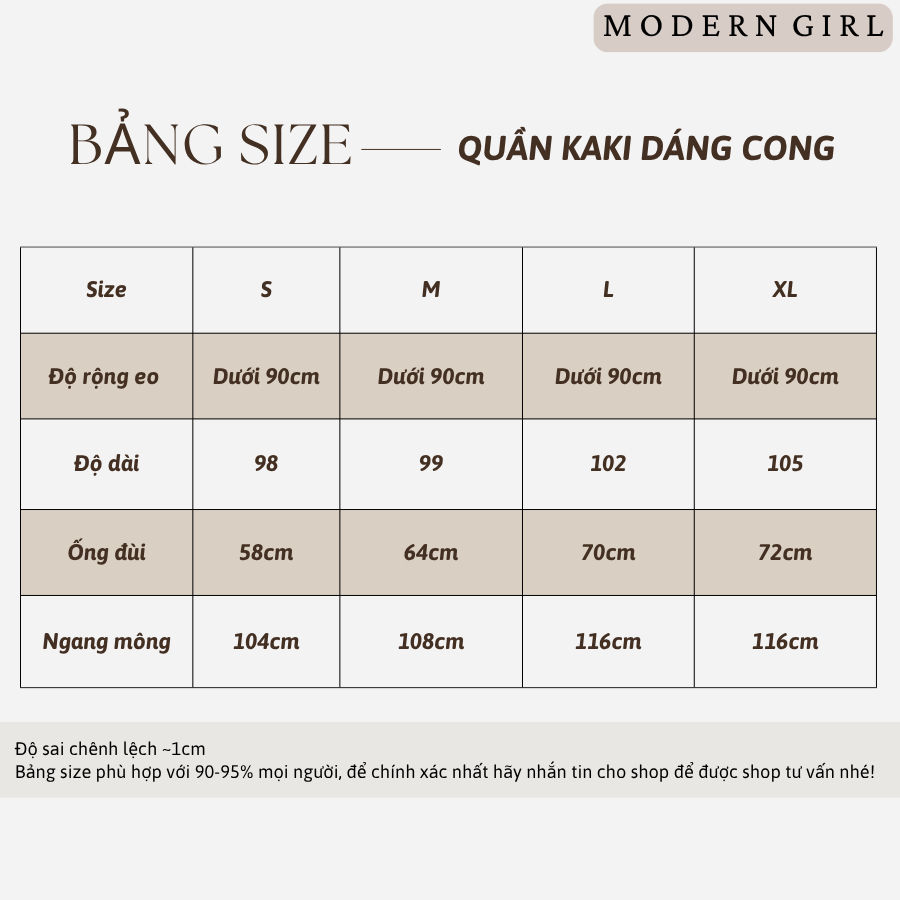 Quần Kaki Suông Dáng Cong, Quần Kaki Dáng Suông Lưng Chun Modern Girls 2025 | BigBuy360 - bigbuy360.vn