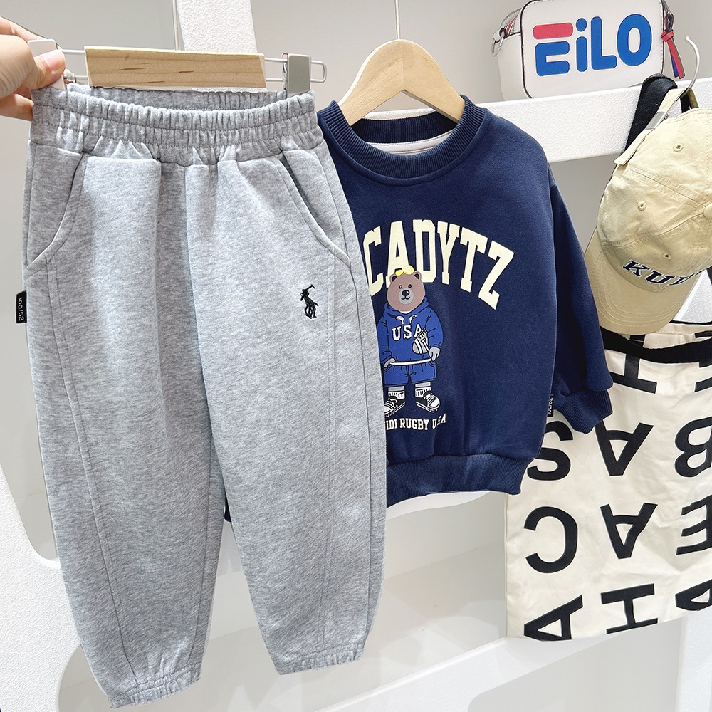Quần nỉ dài cho bé trai , quần jogger nỉ cho bé trai mùa thu đông Horse Nuggap