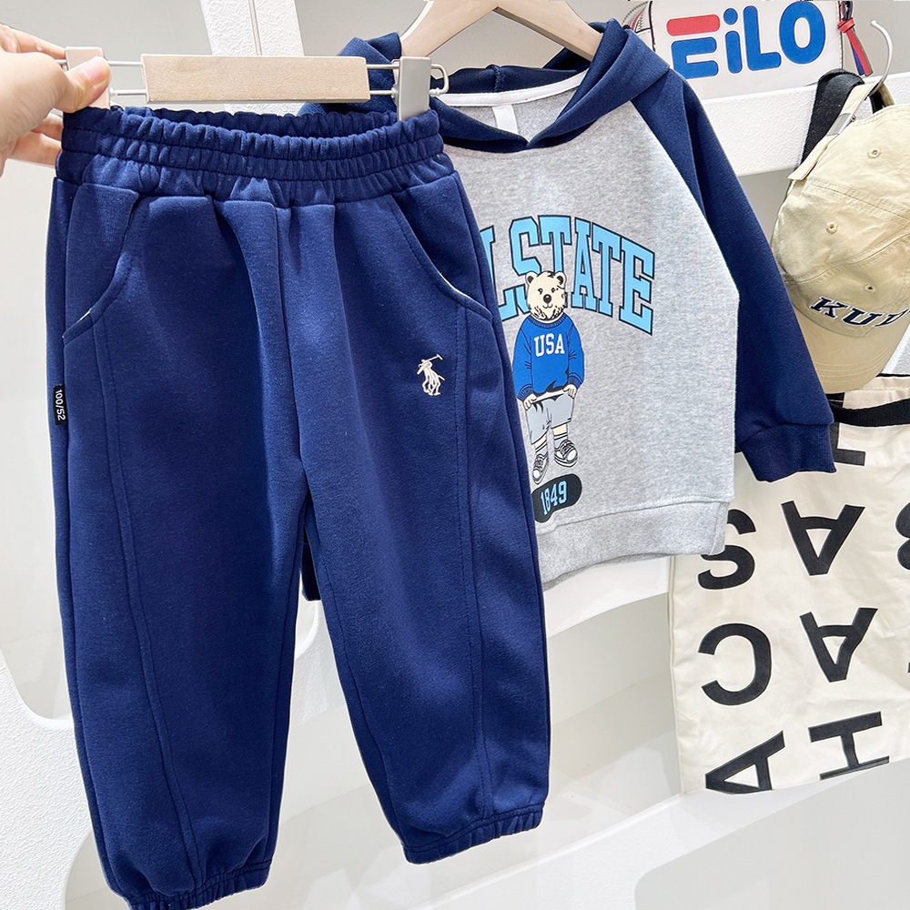 Quần nỉ dài cho bé trai , quần jogger nỉ cho bé trai mùa thu đông Horse Nuggap