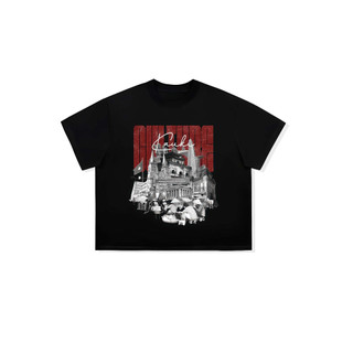 Áo Thun Cotton Boxy Oversize In Hình Khu Phố Phong Cách Streetwear Unisex Nam Nữ