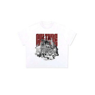 Áo Thun Cotton Boxy Oversize In Hình Khu Phố Phong Cách Streetwear Unisex Nam Nữ