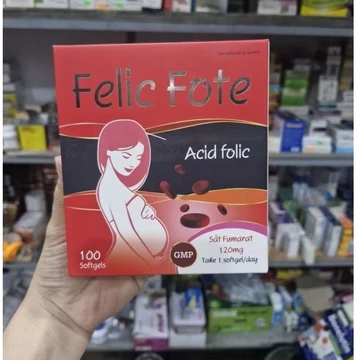 Viên uống FELIC FOTE hộp 100 viên bổ sung sắt hữu cơ cho cơ thể