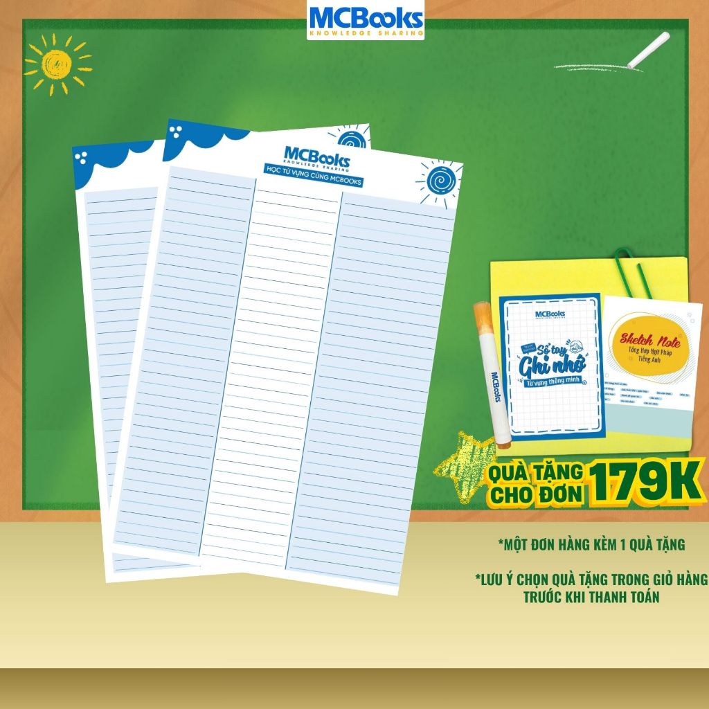 Giấy học từ vựng thông minh cùng MCBooks