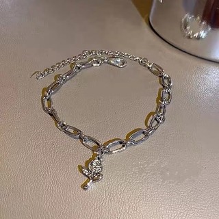 [🔥XƯỞNG SALE 6K 🔥] Lắc Tay Mạ Bạc Họa Tiết Hoa Hồng Siêu Xinh Cho Nữ B150