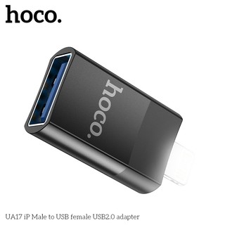 Đầu chuyển đổi USB-A 2.0 to LaiNing Hoco UA17 (Đen - Hộp Trắng)