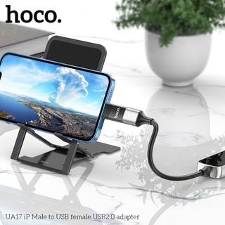 Đầu chuyển đổi USB-A 2.0 to LaiNing Hoco UA17 (Đen - Hộp Trắng)