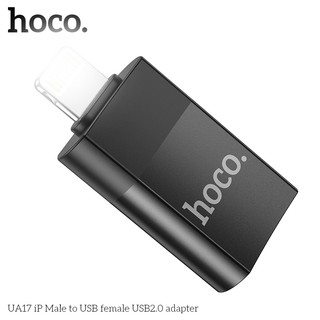 Đầu chuyển đổi USB-A 2.0 to LaiNing Hoco UA17 (Đen - Hộp Trắng)