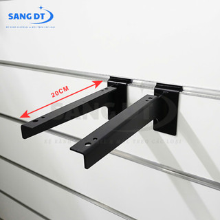 [CẶP] Phụ kiện pass đỡ/tay đỡ kệ gỗ cài kệ rãnh Slatwall 20cm chắc chắn,dễ lắp đặt