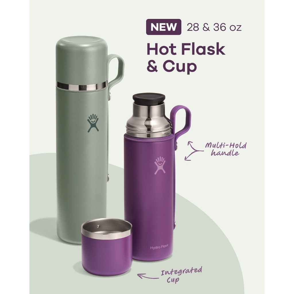 Bình thuỷ giữ nhiệt 1065ml Hydro Flask (36oz) đựng nước nóng, nắp làm ly tiện lợi, chính hãng, FLC36