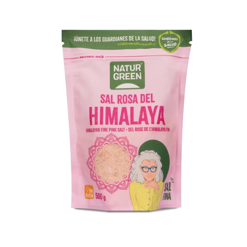 Muối hồng Himalaya NaturGreen nhập nguyên túi từ Tây Ban Nha