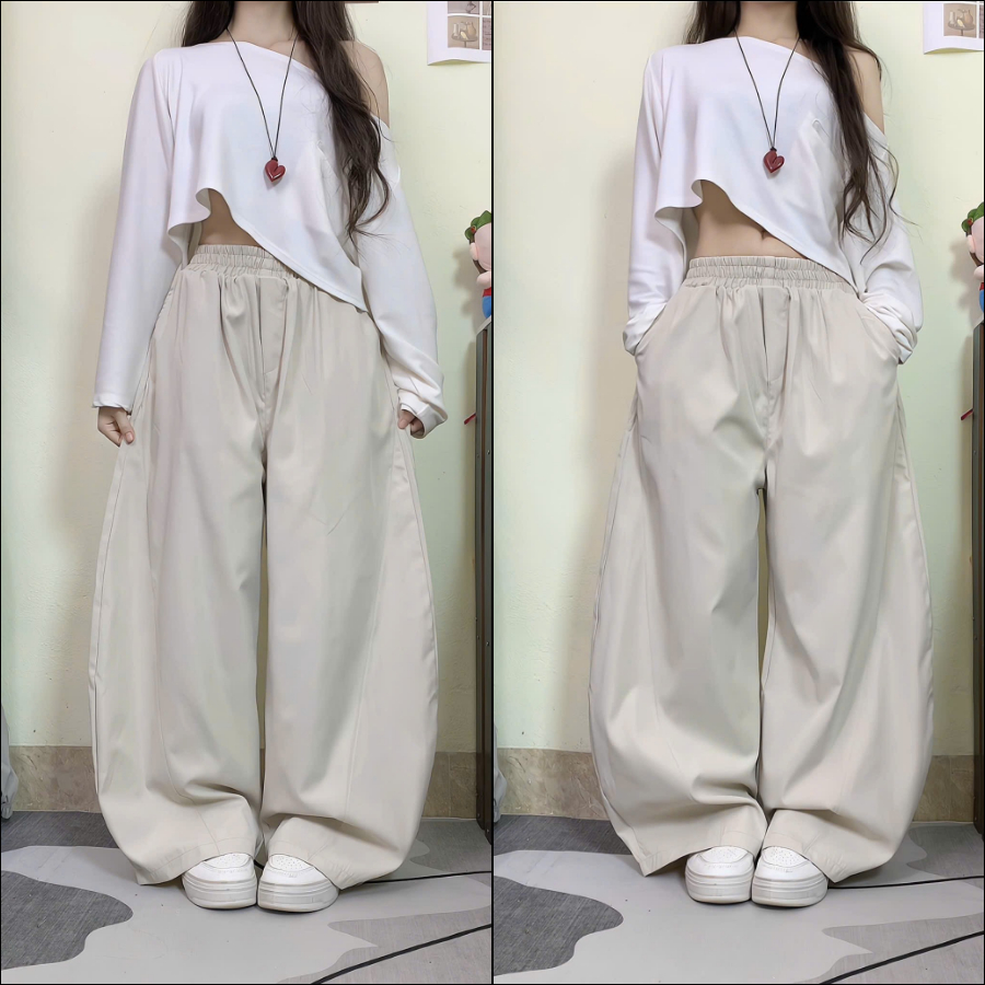 Quần Kaki Suông Dáng Cong, Quần Kaki Dáng Suông Lưng Chun Modern Girls 2025 | BigBuy360 - bigbuy360.vn