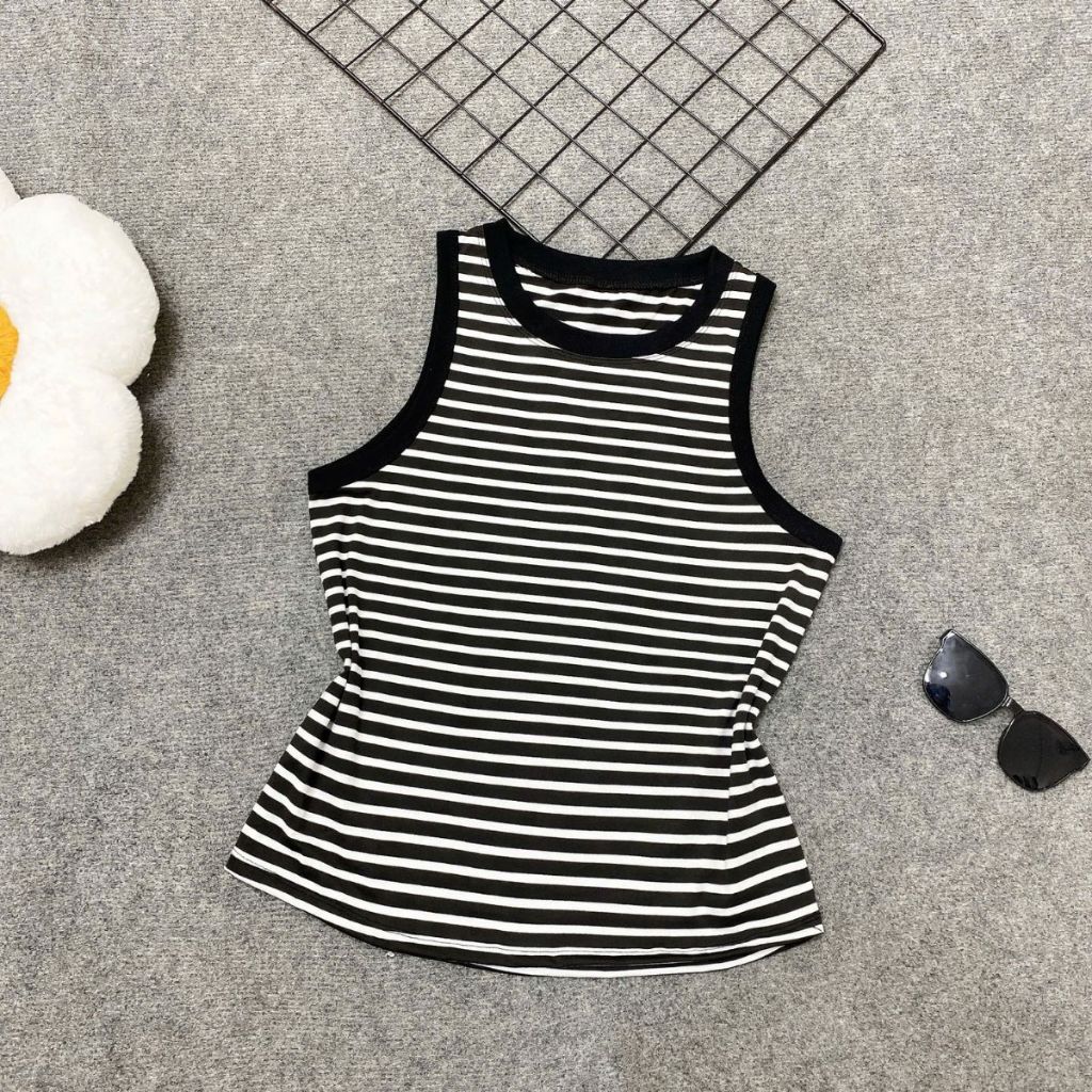 Áo Thun Cổ Tròn Balo Kẻ Sọc Bigsize Nữ – Vải Thun Cotton 4 Chiều Mềm Mịn Co Giãn A321