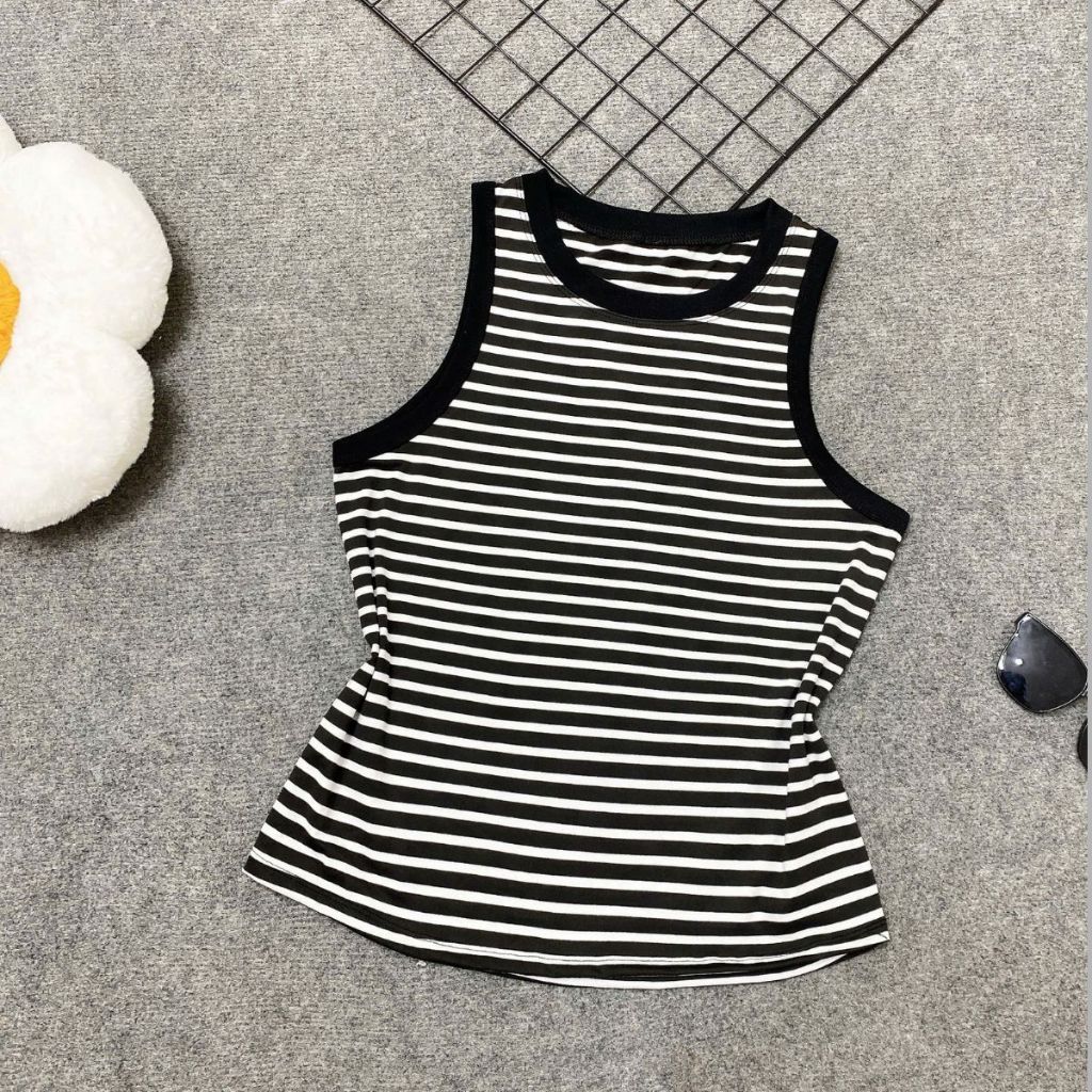 Áo Thun Cổ Tròn Balo Kẻ Sọc Bigsize Nữ – Vải Thun Cotton 4 Chiều Mềm Mịn Co Giãn A321