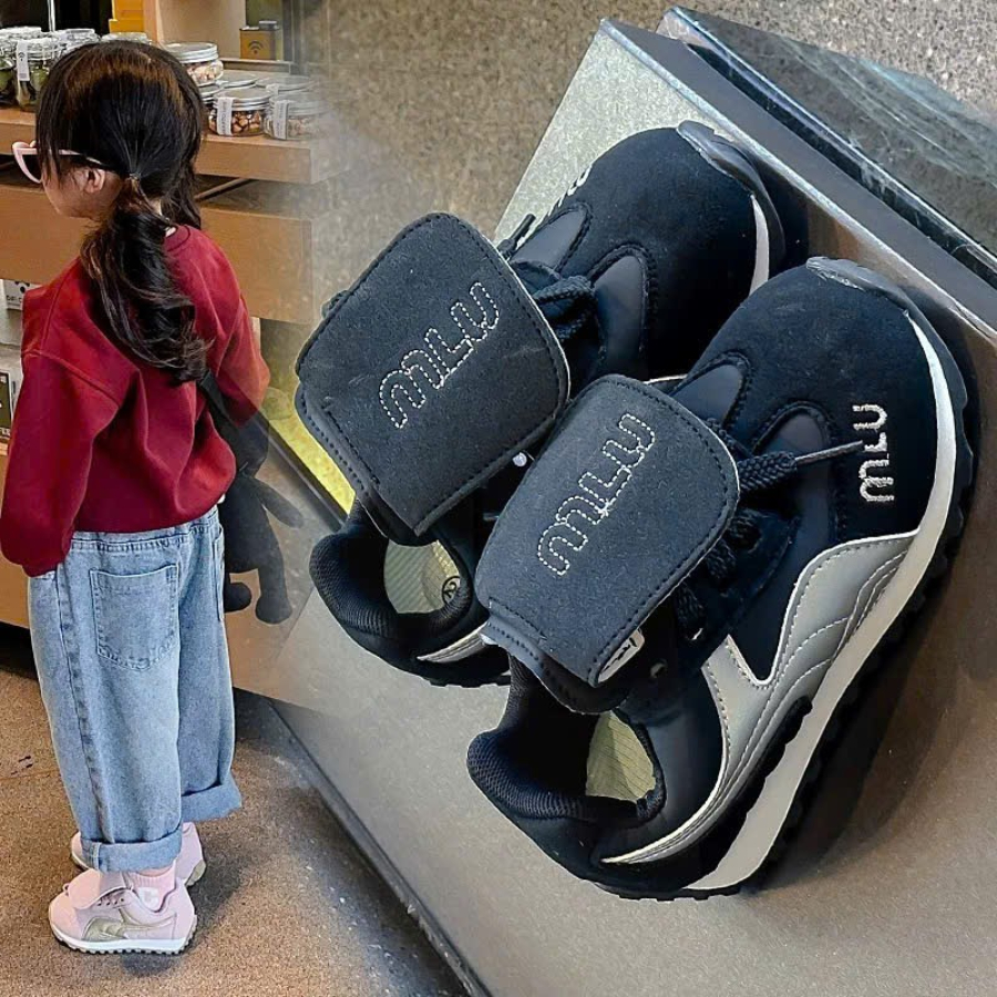 [M045] Giày Thể Thao Cho Bé Trai Bé Gái Đế Mềm Chống Trượt, Giày Sneaker Chất Da Mềm Chống Trượt Đi Học Đi Chơi