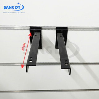 Cặp tay đỡ tầng kệ gỗ bằng sắt cài kệ rãnh,chịu lực tốt,size 10-30cm