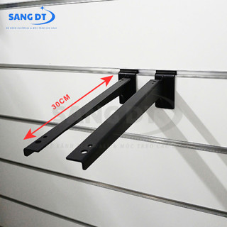 Cặp tay đỡ tầng kệ gỗ bằng sắt cài kệ rãnh,chịu lực tốt,size 10-30cm
