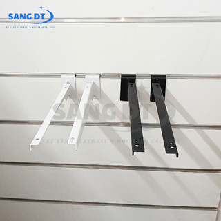 [CẶP] Phụ kiện pass đỡ/tay đỡ kệ gỗ cài kệ rãnh Slatwall size 30cm bằng sắt cao cấp chịu lực tốt