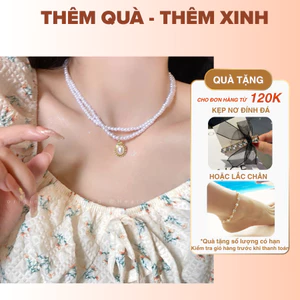 Vòng Cổ Choker Ngọc 2 Lớp Phong Cách Retro Cổ Điển Sang Trọng Đi Tiệc N232