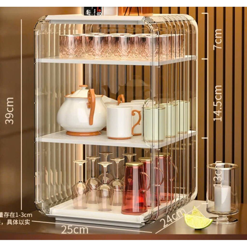 Kệ đựng Cốc Chén ly , Bình sữa , chống bụi chống côn trùng bay bò vào chát liệu nhựa sang trọng