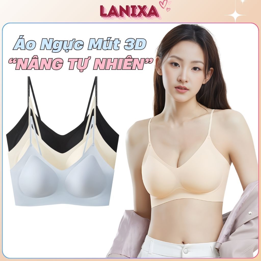 Áo ngực nữ cao cấp su đúc mềm mịn đệm mút mỏng ôm ngực tự nhiên gợi cảm kiểu dáng basic LANIXA A01