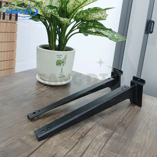 [CẶP] Phụ kiện pass đỡ/tay đỡ kệ gỗ cài kệ rãnh Slatwall size 30cm bằng sắt cao cấp chịu lực tốt