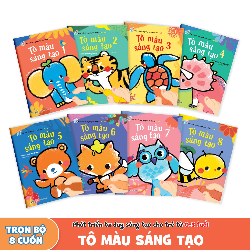 Sách -   Tô Màu Sáng Tạo (Bộ 8 Cuốn) - Phát Triển Tư Duy Sáng Tạo Cho Trẻ Từ 0-6 Tuổi