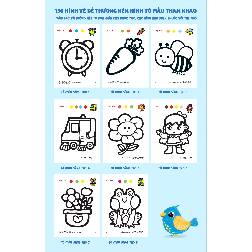 Sách -   Tô Màu Sáng Tạo (Bộ 8 Cuốn) - Phát Triển Tư Duy Sáng Tạo Cho Trẻ Từ 0-6 Tuổi