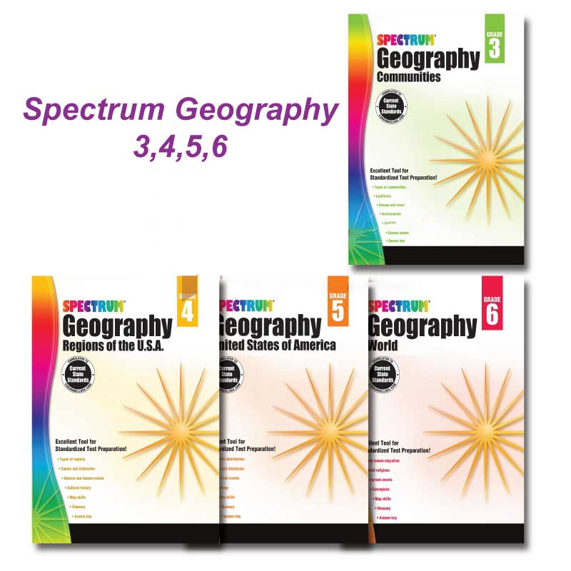 Sách - Spectrum - Geography - Grade 3,4,5,6 - Khổ A4 in màu | Shopee ...