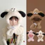 Mũ lông cute kèm khăn cho bé