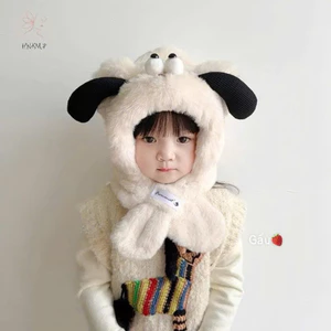 Mũ lông cute kèm khăn cho bé