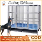 Chuồng Chó Inox Thể Gập Lại Và Dễ Dàng Di Chuyển Size Đại Có Kèm Khay Vệ Sinh (Border Collie, Chó Tha Mồi Vàng, Husky) — ảnh 1