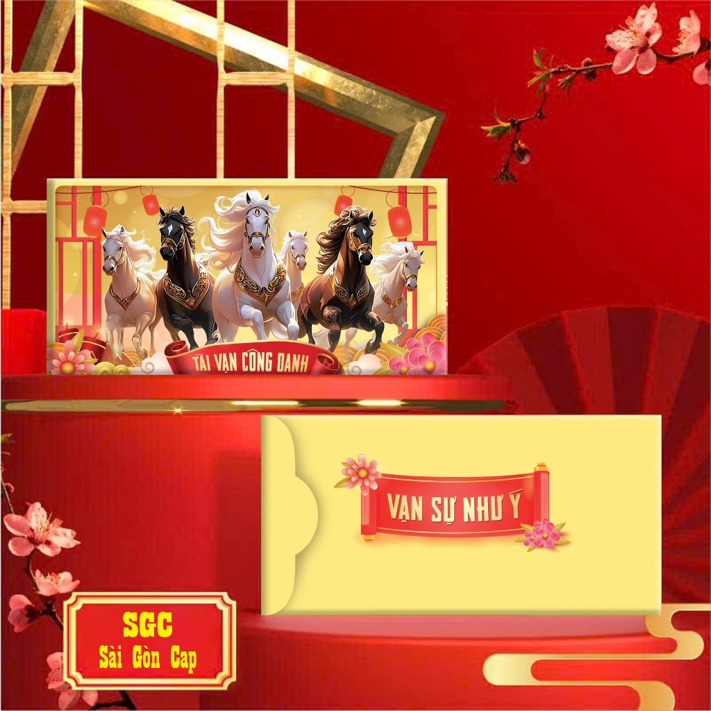 100 Cái Bao Lì Xì Tết 2026 Bính Ngọ 30 Mẫu Tự Chọn