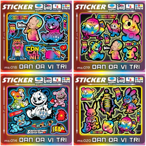 Tem dán Logo Sticker Cờ Việt Nam, LaBuBu, Luffy dán xe máy xe điện nón bảo hiểm và vị trí khác [11-20]