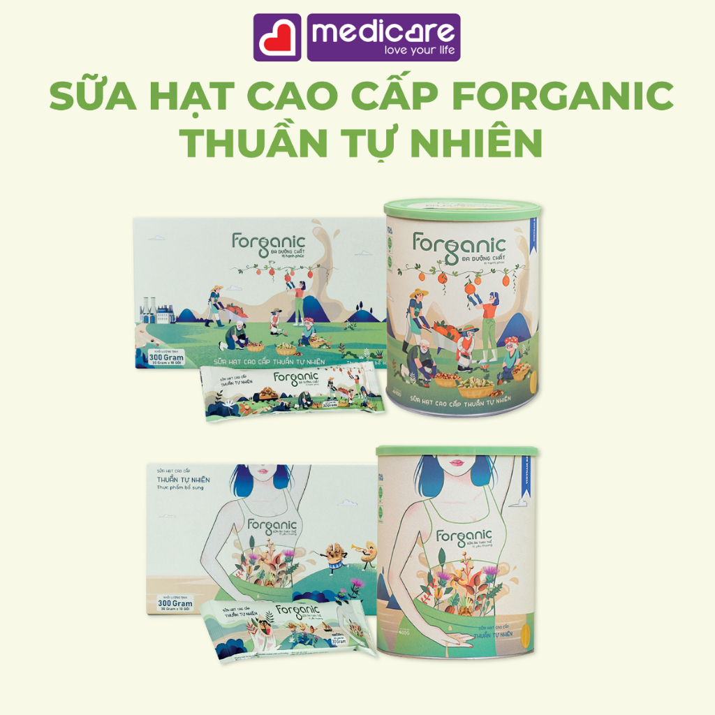Sữa hạt FORGANIC bữa ăn thay thế đa dưỡng chất tăng cường sức khỏe 300g - 400g - 800g