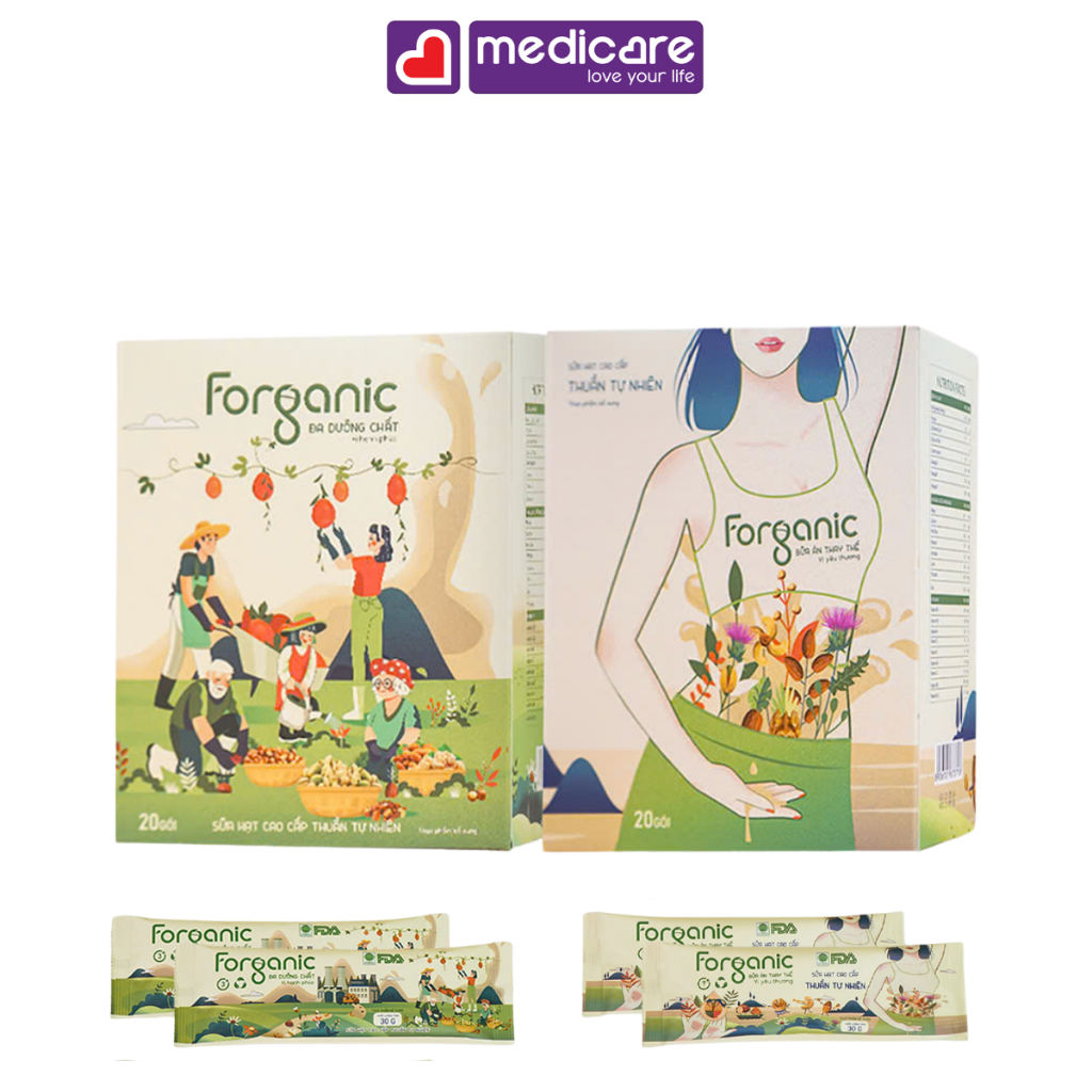 Sữa hạt FORGANIC bữa ăn thay thế đa dưỡng chất tăng cường sức khỏe 300g - 400g - 800g