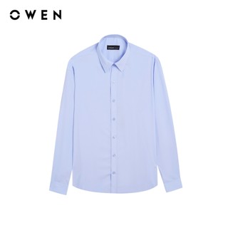 Owen - Áo sơ mi dài tay Regular Fit AR258043DR26 màu Xanh nhạt chất liệu Poly Rayon