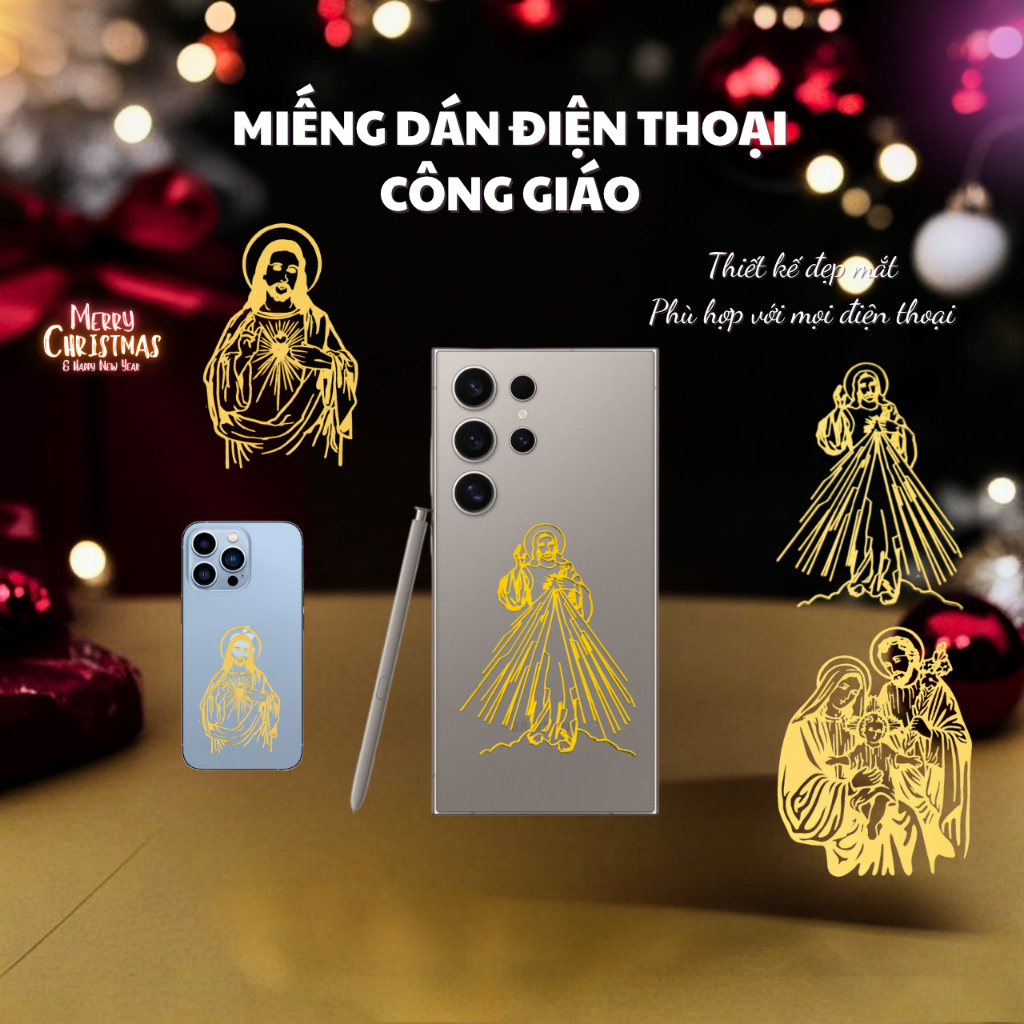 Sticker Công Giáo dán điện thoại. Miếng dán điện thoại Công Giáo bền đẹp và ý nghĩa