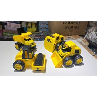 Bộ 4 chiếc xe đồ chơi công trình chạy đà cho bé loại lớn(66920)