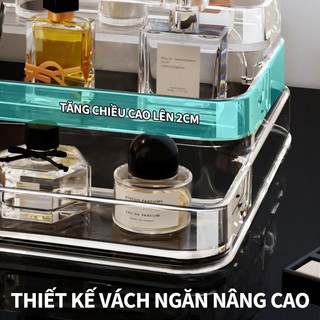 ZiinLife Khay Đựng Mỹ Phẩm 3 Tầng Trong Suốt - Kệ Để Nước Hoa, Đồ Trang Điểm & Skincare