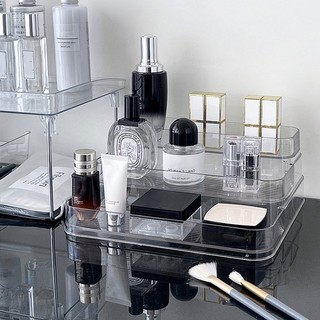 ZiinLife Khay Đựng Mỹ Phẩm 3 Tầng Trong Suốt - Kệ Để Nước Hoa, Đồ Trang Điểm & Skincare