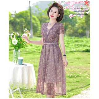 (THANH LÝ) Đầm Hoa Giản Dị Cho Mẹ VH12