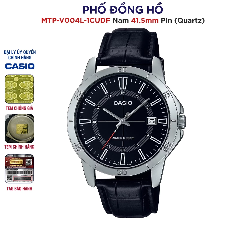 Đồng hồ nam dây da Casio MTP-V004L-1CUDF