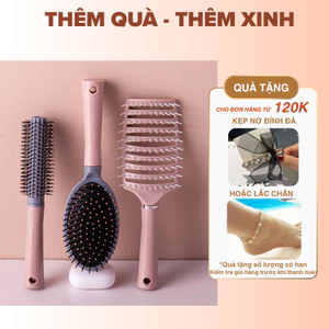 1K Lược Chải Tóc Gỡ Rối Lược Có Túi Đêm Khí, Lược Chuyên Dụng Cho Tóc Xoăn, Hồng Xinh Xắn L10