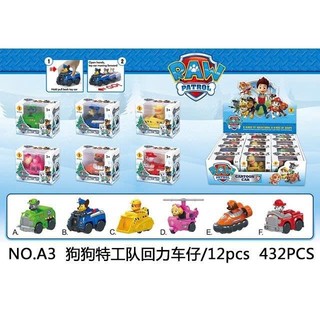 Đồ chơi biệt Đội 12 xe chó cứu hộ Paw Patrol chạy đà,đồ chơi xe cho bé A3