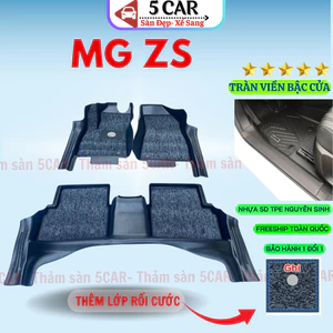 Thảm Khuôn Đúc Tràn Viền MG ZS Sàn NHỰA 5D-5CAR chuẩn form, nhựa TPE, dễ dàng tháp lắp vệ sinh-5CAR