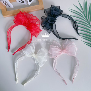 Bờm/cài tóc voan nơ to cho bé